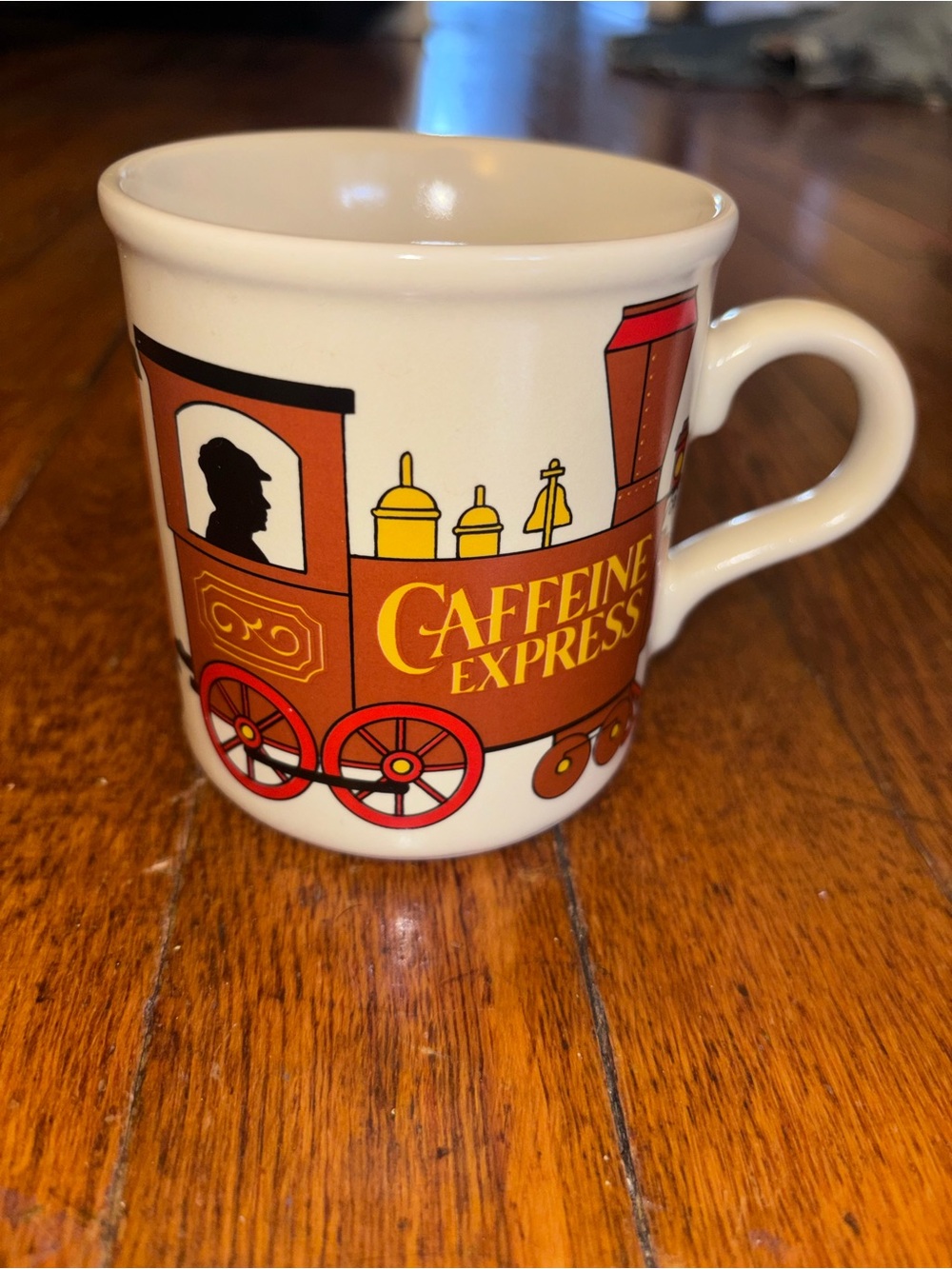 Vintage 1985 Caffeine Express American Greetings 8oz White Stoneware Mug